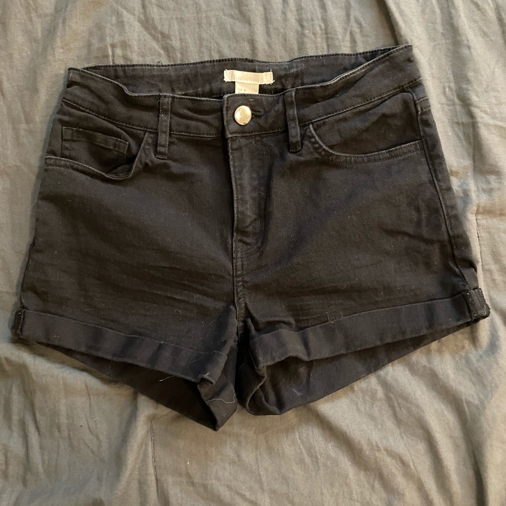 Black Jean Shorts